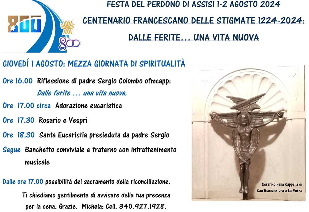 Perdono Di Assisi 2024 Programma Monastero Francescano - Programma Perdono di Assisi (1 e 2 agosto 2024